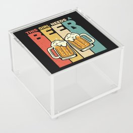 This Girl Needs A Beer Vintage Acrylic Box