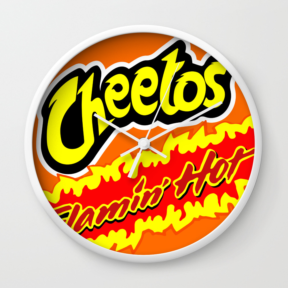 Flamin Hot Cheetos Illustration Wall Clock By Lunadelrey Society6