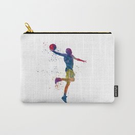 Basketball player in watercolor Carry-All Pouch