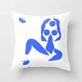 Blue Woman with Pomegranates by Henri Matisse Throw Pillow