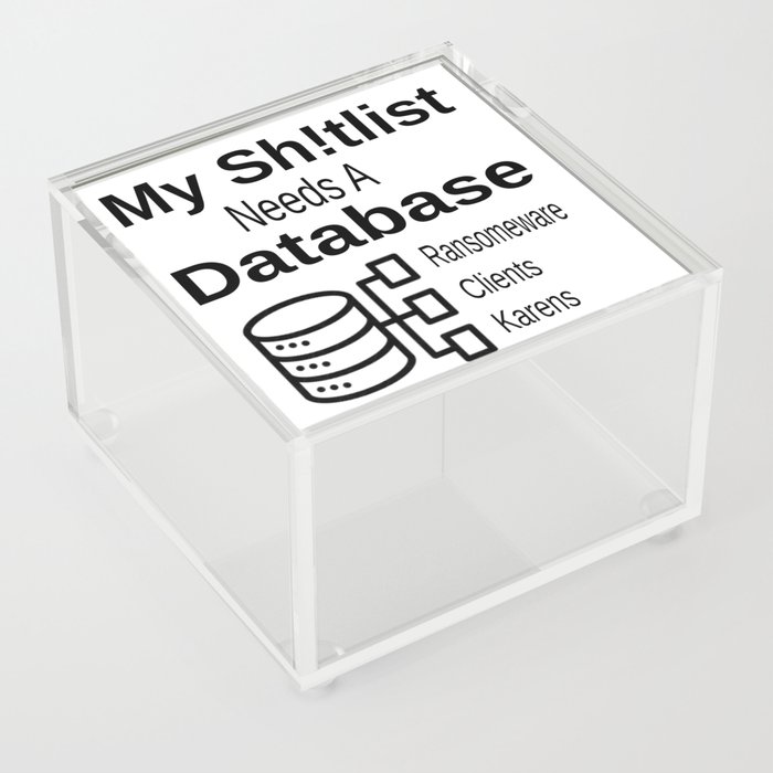 Sh!tlist Database Acrylic Box
