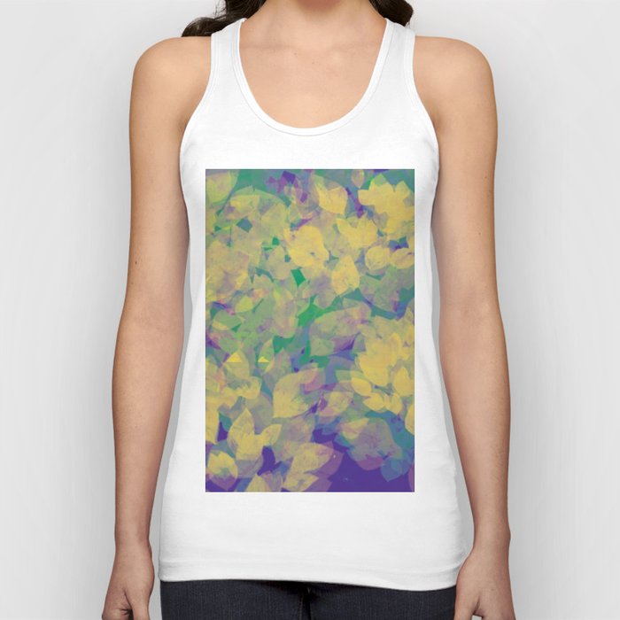 Abstract floral design with leaf patterns Tank Top