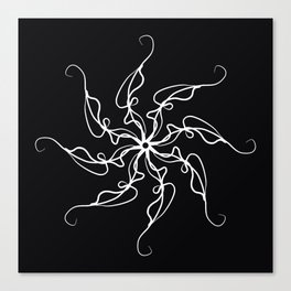 Medusa of the Deep Seaweed snowflake  Canvas Print