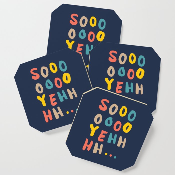 So Yeh Pink Blue And Yellow Graphic Design Typography Poster