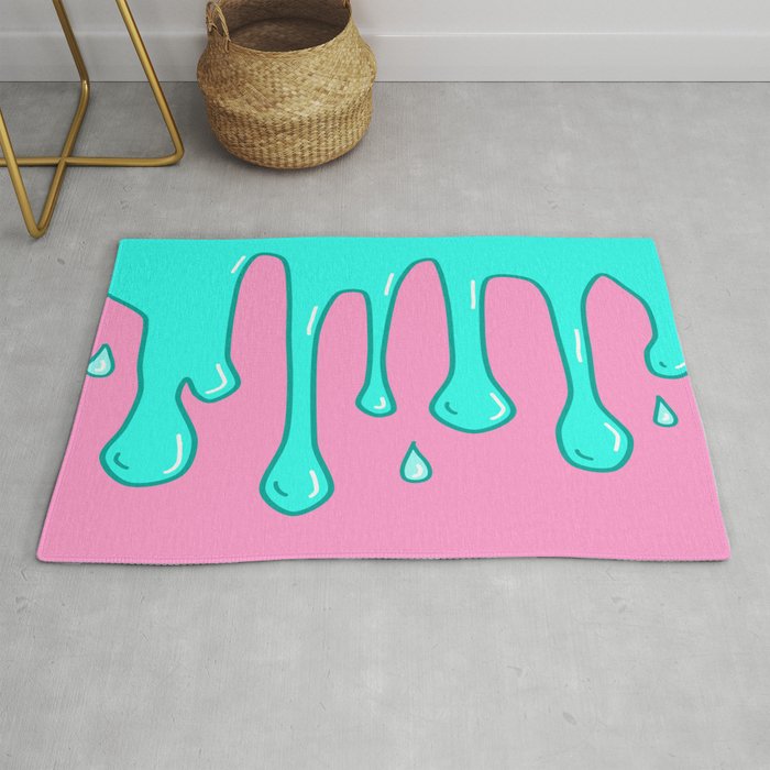 Blue and Pink Slime Rug