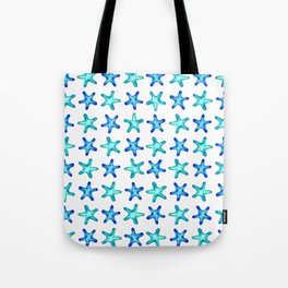 Starfish Grid Pattern Tote Bag