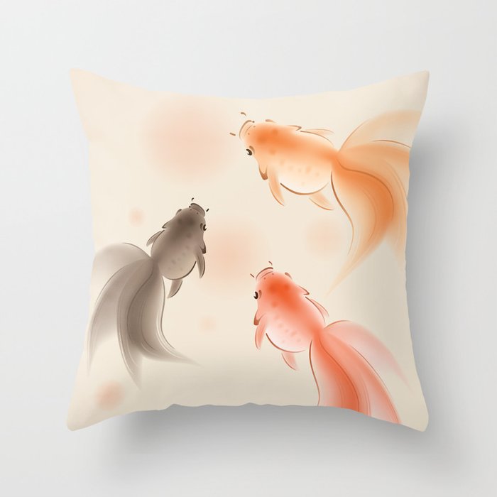 Goldfish 001 Throw Pillow