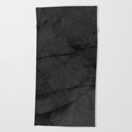 Dark Grey Marble Beach Towel
