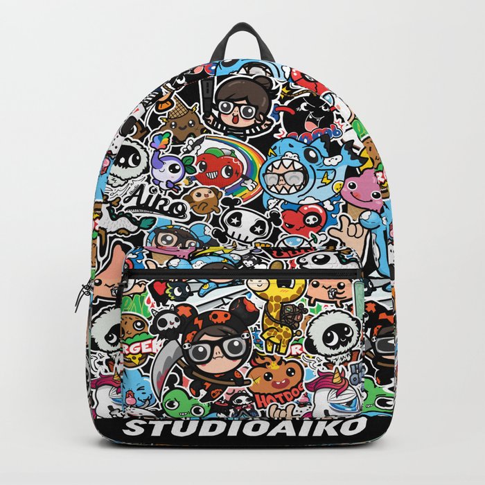 Black cute graphic Backpack