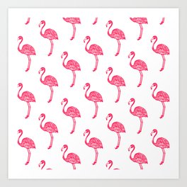 American Flamingo (pink) Art Print