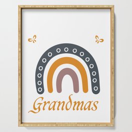 Funny Grandmas Announcement Quote, Cool Grandma Mother's Day Serving Tray
