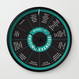 Wheel o' Writing Exercises Wall Clock