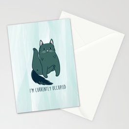 occupied cat Stationery Cards
