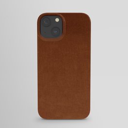 Rust Orange Velvet Texture iPhone Case