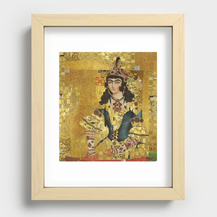 Persian mix: Klimt Qajar Princess Recessed Framed Print