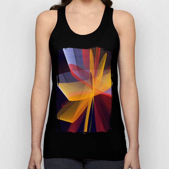 Transparent foldings, modern colourful abstract Unisex Tank Top