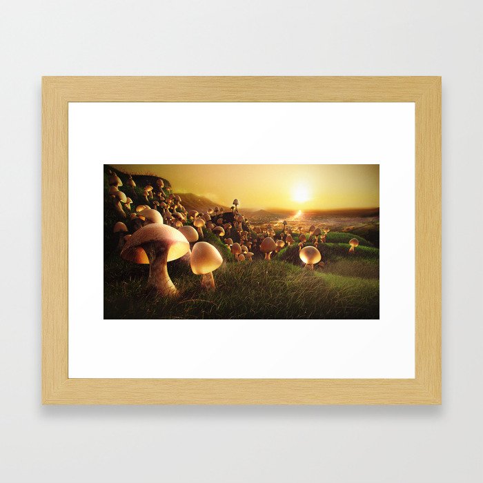 The Mushrooms are Coming Framed Art Print