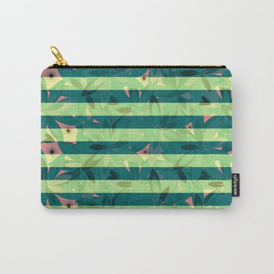 Vegetation-stripes Carry-All Pouch