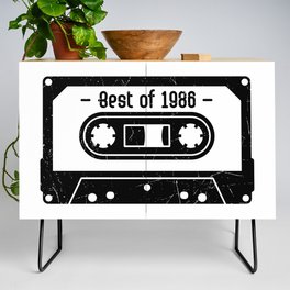 Best Of 1986 Cassette Tape Retro Credenza