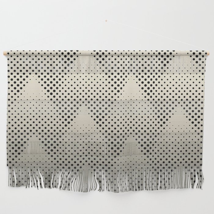Black and Beige Halftone Wall Hanging