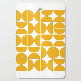 Mid Century Modern Geometric 04 Yellow Cutting Board