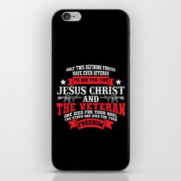 Religious Veterans Day Freedom Saying iPhone Skin