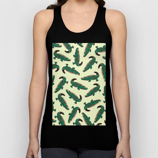 crocodile pattern Unisex Tank Top