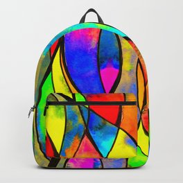 The infinite flow Backpack | Indigo, Pattern, Yellow, Purple, Colorful, Green, Inspiration, Fantasy, Yoga, Orange 