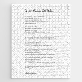 The Will To Win - Berton Braley Poem - Literature - Typewriter Print Jigsaw Puzzle