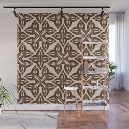 Almond and Bistre color ornamental pattern Wall Mural