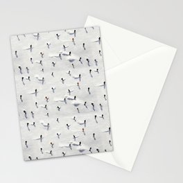 Crowd of Skiers - Ski Passion Stationery Card