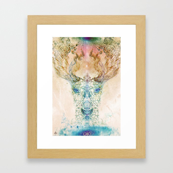 Medicina Cosmic Shoko - Light DeerTree Framed Art Print