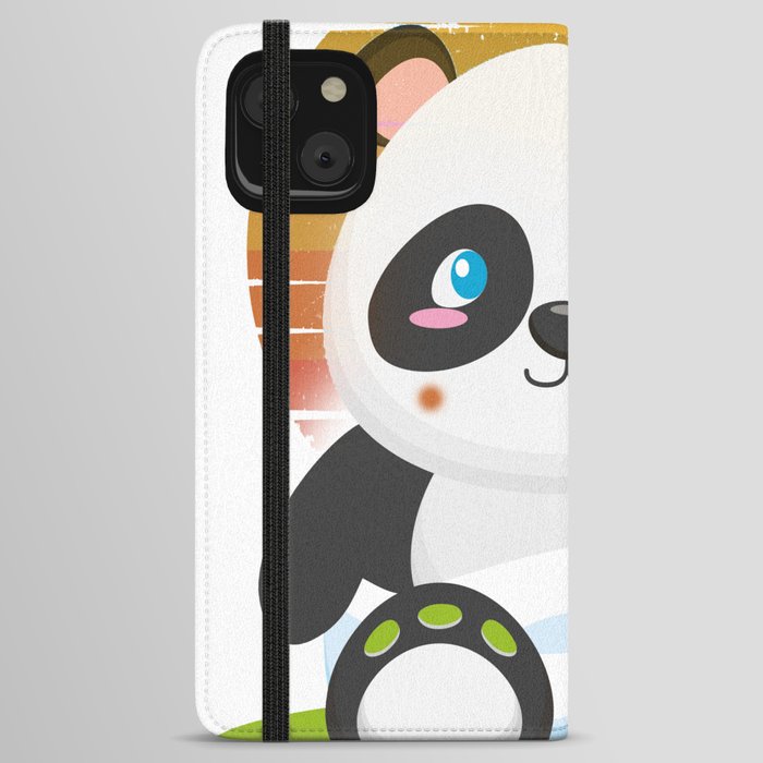 funny panda gift for a couple iPhone Wallet Case