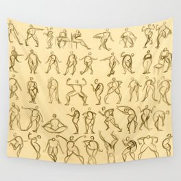50 Figures Wall Tapestry