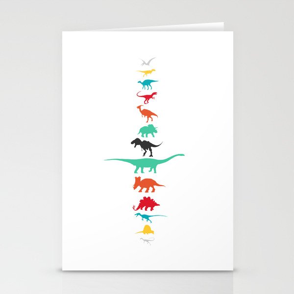 The Dinosaur lineup Stationery Cards
