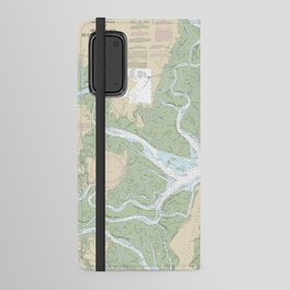 Ossabaw and St Catherines Sounds - Georgia Coastal Nautical Chart 11511 With Depth Readings Android Wallet Case
