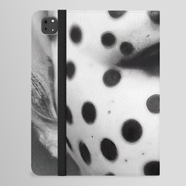 Black and White Closeup of Boy with Polkadot Abstract Facepaint iPad Folio Case