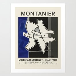 Francis Montanier. Exhibition poster for Museum of Modern Art in Paris, 1978 - 1979. Art Print