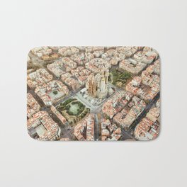 Sagrada Familia Bath Mat | Gaudi, City, Buildings, Eixample, Photo, Digital, Park, Sagradafamilia, Aerial, Barcelona 