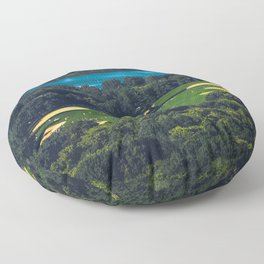 New York City Central Park aerial view Floor Pillow