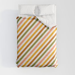 Retro Diagonal Stripes Comforter