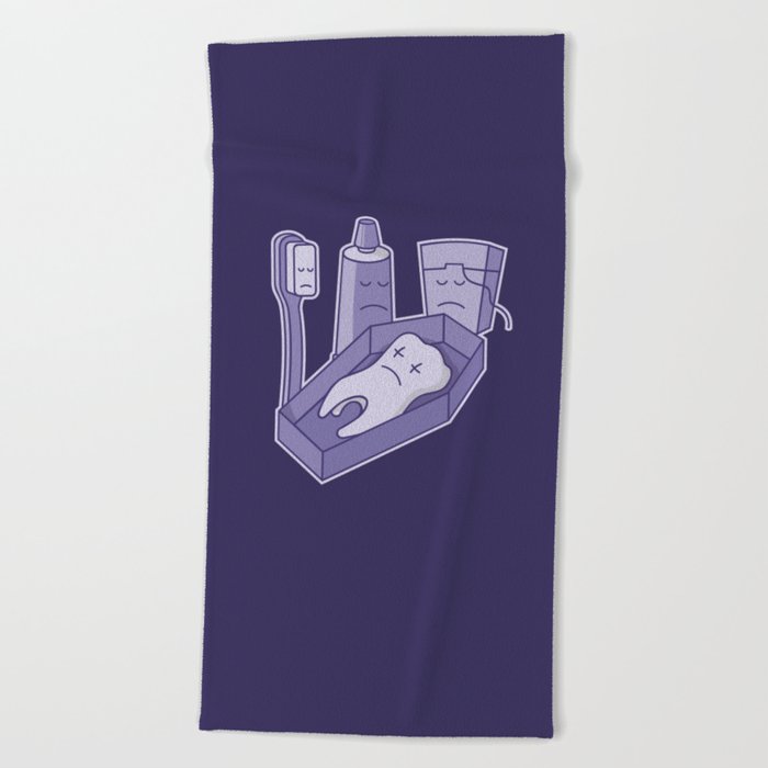 Tooth funeral Beach Towel