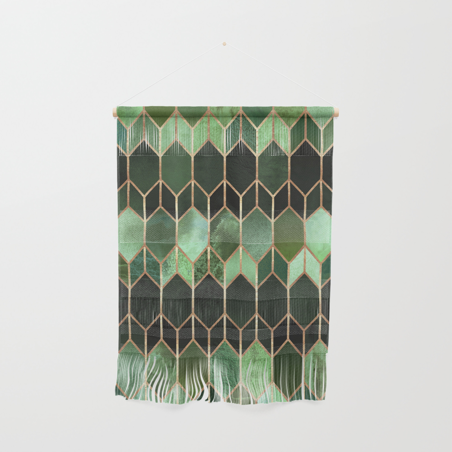 Stained Glass 5 Forest Green Wall Hanging By Elisabethfredriksson Society6