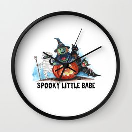 Spooky little babe halloween decoration Wall Clock
