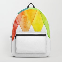 Geometric Watercolor Shapes Triangles Pattern Backpack