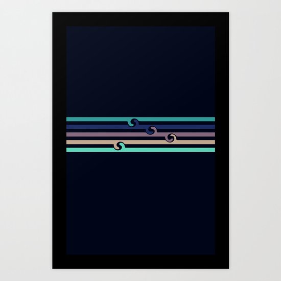 Vintage Beach Art Print