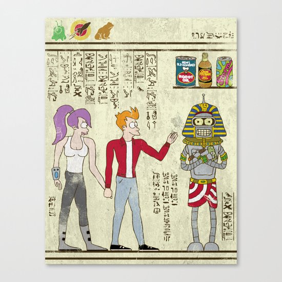 Hero-glyphics: Planet Express Canvas Print