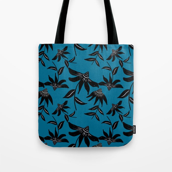 Echinacea - Blue Tote Bag