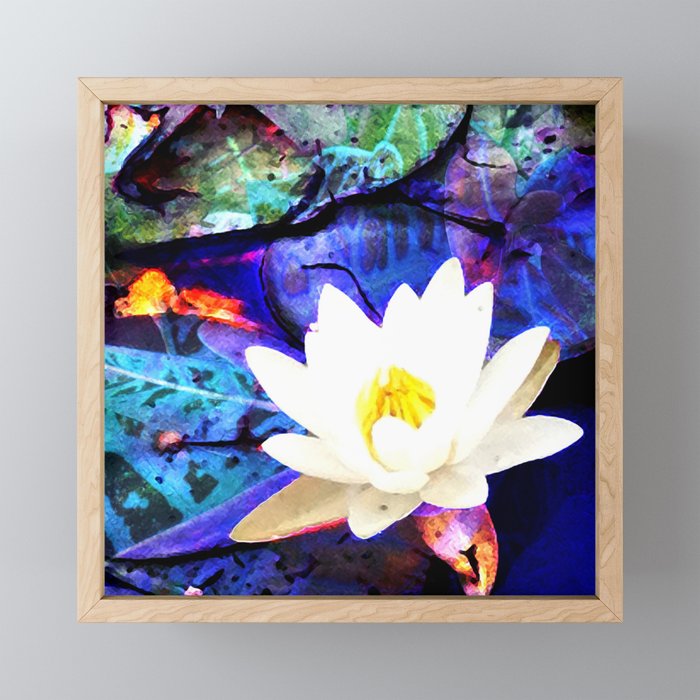 Electrifying Lotus Framed Mini Art Print
