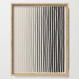 Black Vertical Lines Serving Tray